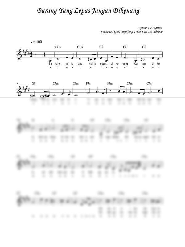 11. P. Ramlee - Barang Yang Lepas Jangan Dikenang - Full Score_product_preview P. Ramlee : Barang Yang Lepas Jangan Dikenang