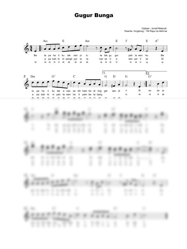 13. Lagu Patriotik - GUGUR BUNGA - Full Score_product_preview Lagu Patriotik : Gugur Bunga