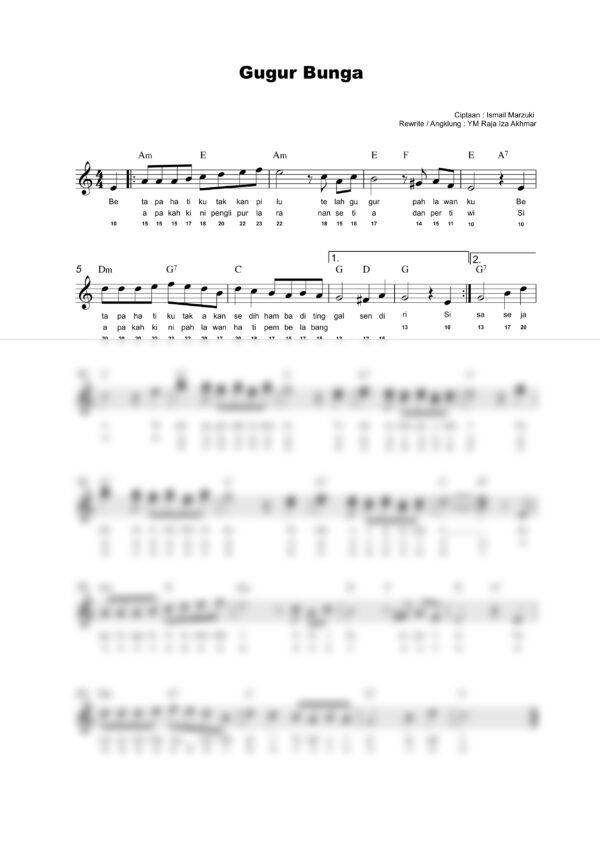 Lagu Patriotik : Gugur Bunga