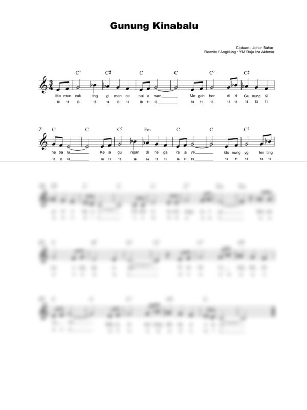 14. Lagu Patriotik - GUNUNG KINABALU - Full Score_product_preview Lagu Patriotik : Gunung Kinabalu