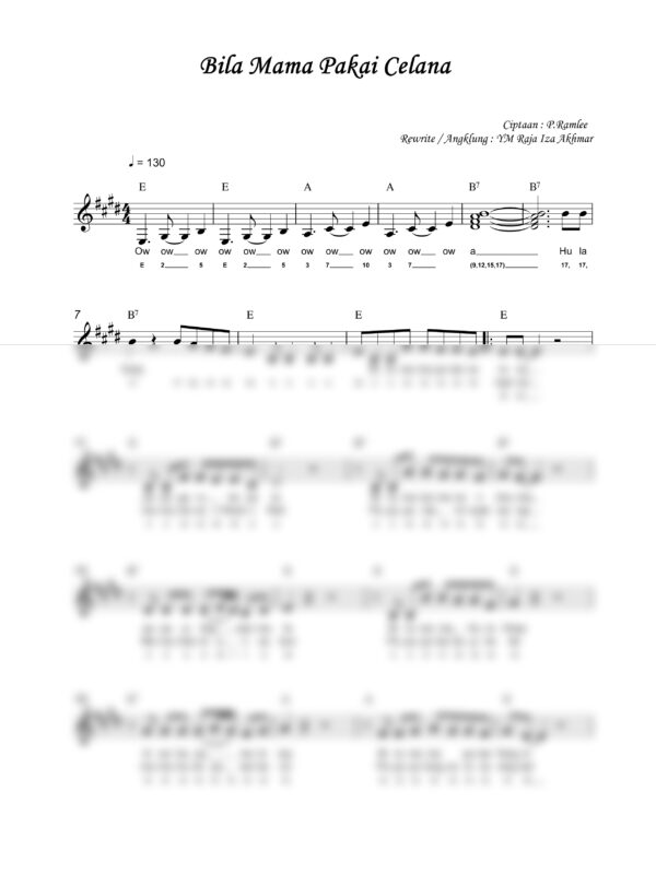 16. P. Ramlee - Bila Mama Pakai Celana - Full Score_product_preview P. Ramlee : Bila Mama Pakai Celana