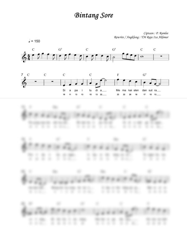17. P. Ramlee - Bintang Sore - Full Score_product_preview P. Ramlee : Bintang Sore
