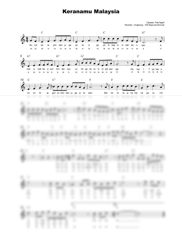 19. Lagu Patriotik - KERANAMU MALAYSIA - Full Score_product_preview Lagu Patriotik : Kerana Mu Malaysia