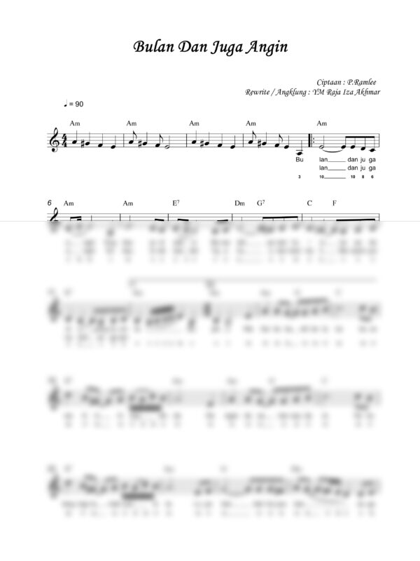 19. P. Ramlee - Bulan Dan Juga Angin - Full Score_product_preview P. Ramlee : Bulan Dan Juga Angin