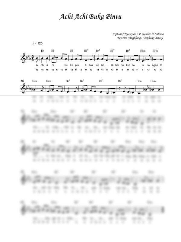 2. P. Ramlee - Achi Achi Buka Pintu - Full Score_product_preview P. Ramlee : Achi Achi Buka Pintu