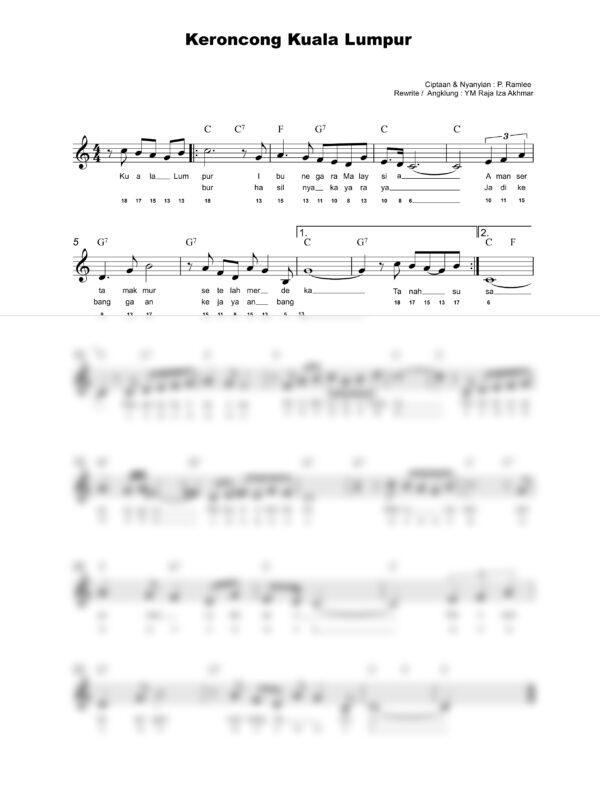 20. Lagu Patriotik - KERONCONG KUALA LUMPUR - Full Score_product_preview Lagu Patriotik : Keroncong Kuala Lumpur