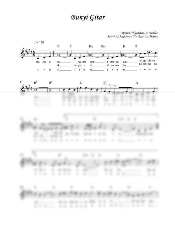 21. P. Ramlee - Bunyi Gitar - Full Score_product_preview P. Ramlee : Bunyi Gitar