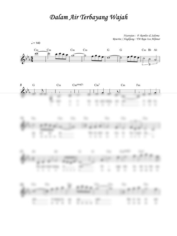 22. P. Ramlee - Dalam Air Terbayang Wajah - Full Score_product_preview P. Ramlee : Dalam Air Terbayang Wajah