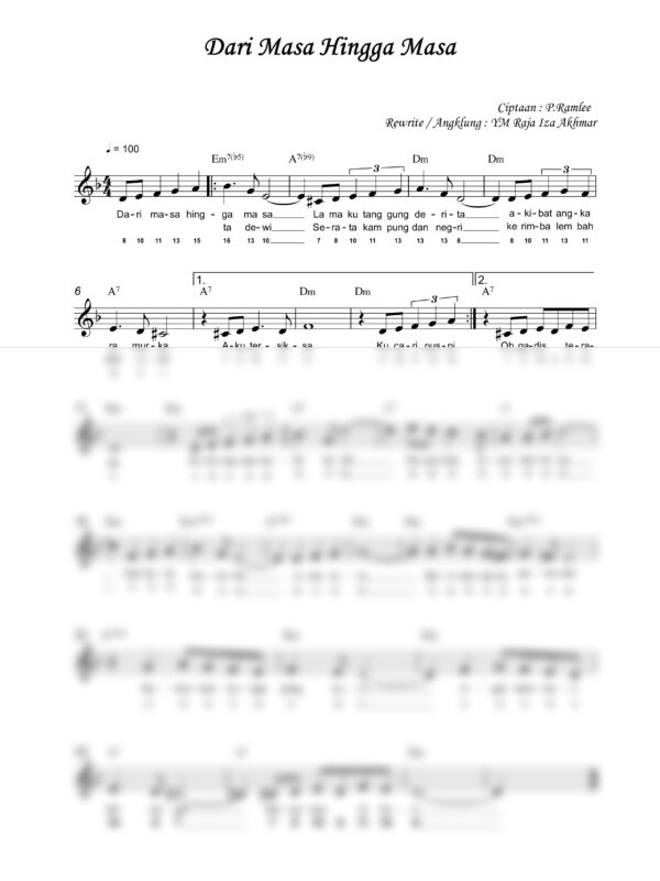23. P. Ramlee - Dari Masa Hingga Masa - Full Score_product_preview P. Ramlee : Dari Masa Hingga Masa