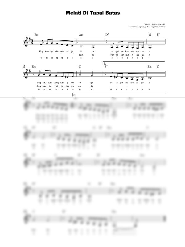 25. Lagu Patriotik - MELATI DI TAPAL BATAS - Full Score_product_preview Lagu Patriotik : Melati Di Tapal Batas
