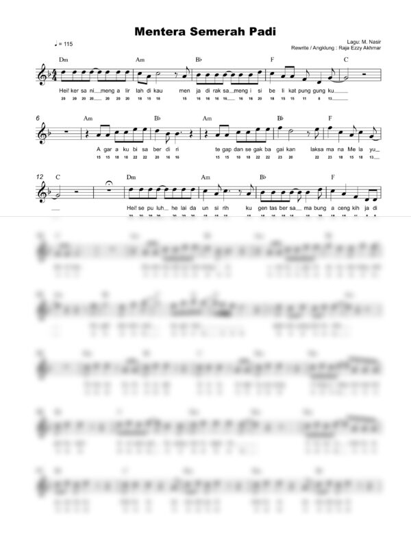 26. Lagu Patriotik - MENTERA SEMERAH PADI - Full Score_product_preview Lagu Patriotik : Mentera Semerah Padi