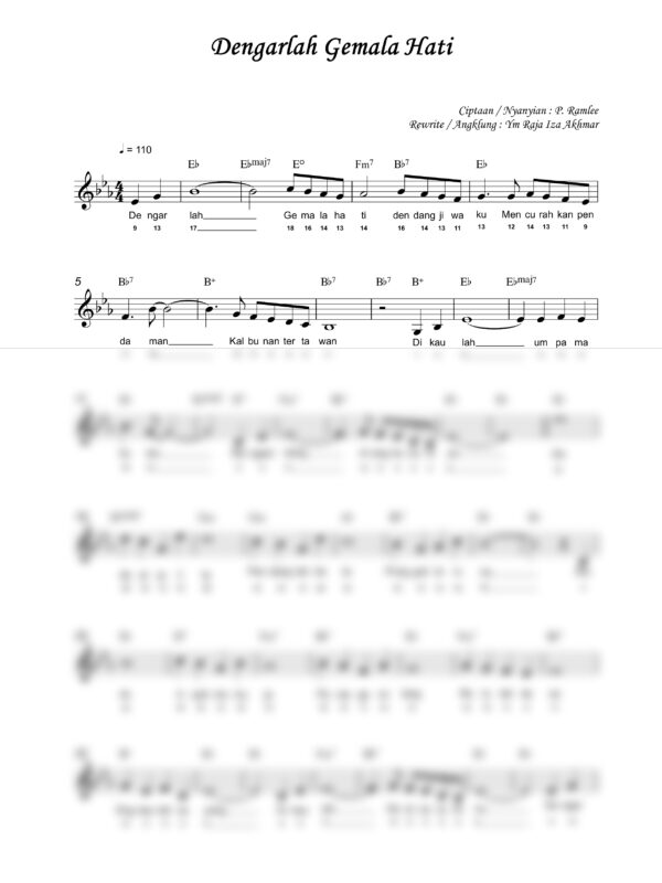26. P. Ramlee - Dengarlah Gemala Hati - Full Score_product_preview P. Ramlee : Dengarlah Gemala Hati