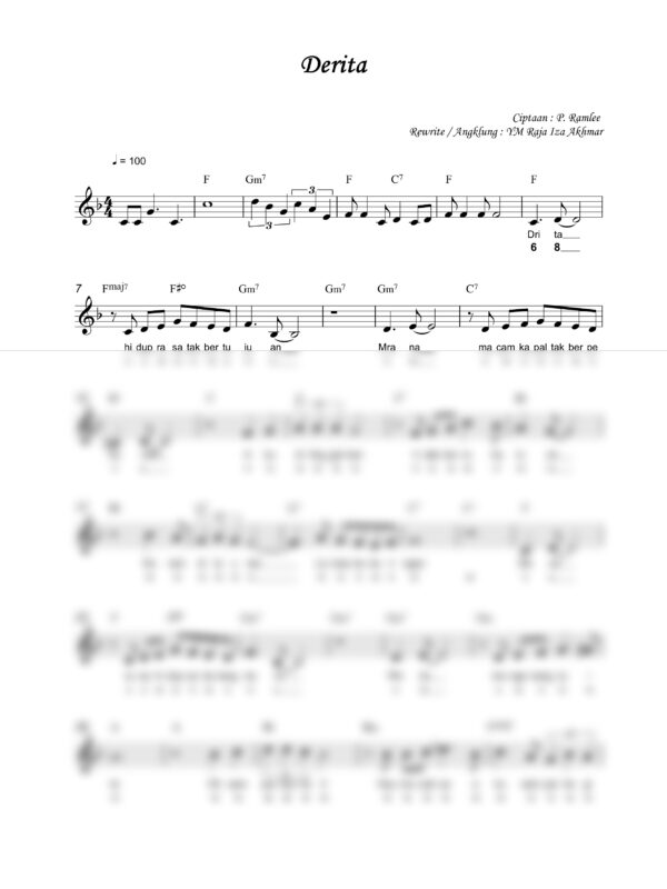 29. P. Ramlee - Derita - Full Score_product_preview P. Ramlee : Derita