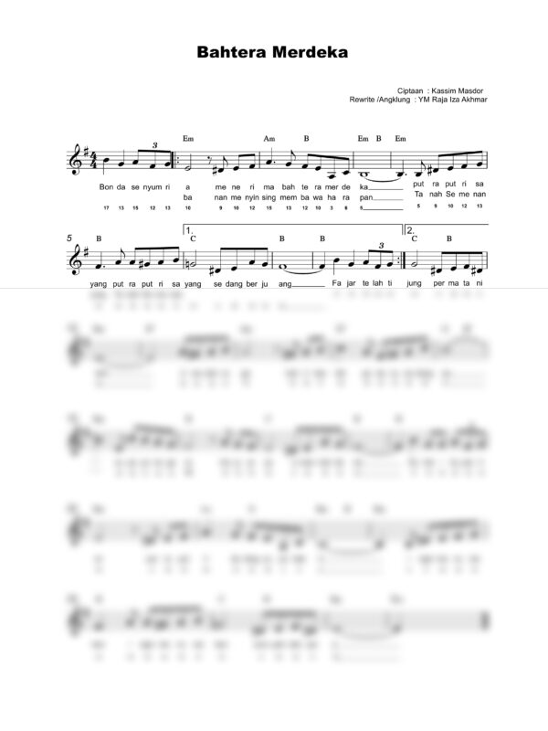 3. Lagu Patriotik - BAHTERA MERDEKA - Full Score_product_preview Lagu Patriotik : Bahtera Merdeka