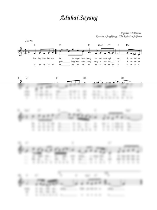3. P. Ramlee - Aduhai Sayang - Full Score_product_preview P. Ramlee : Aduh Sayang