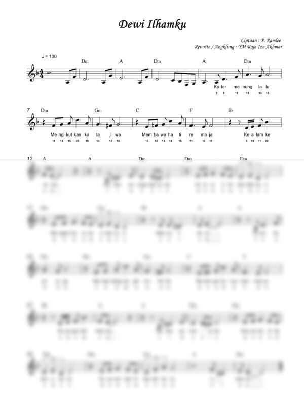 30. P. Ramlee - Dewi Ilhamku - Full Score_product_preview P. Ramlee : Dewi Ilhamku