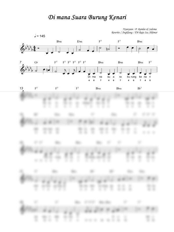 31. P. Ramlee - Di Mana Suara Burung Kenari - Full Score_product_preview P. Ramlee : Di Mana Suara Burung Kenari
