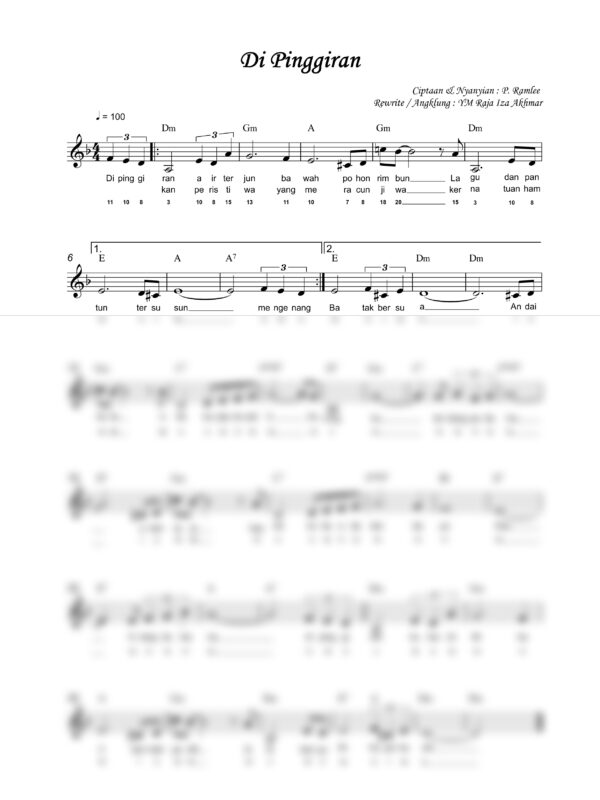 33. P. Ramlee - Di Pinggiran - Full Score_product_preview P. Ramlee : Di Pinggiran