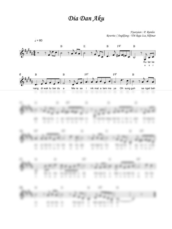 34. P. Ramlee - Dia Dan Aku - Full Score_product_preview P. Ramlee : Dia Dan Aku