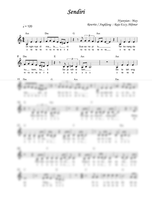 36. May ~ SENDIRI - Full Score_product_preview May : Sendiri
