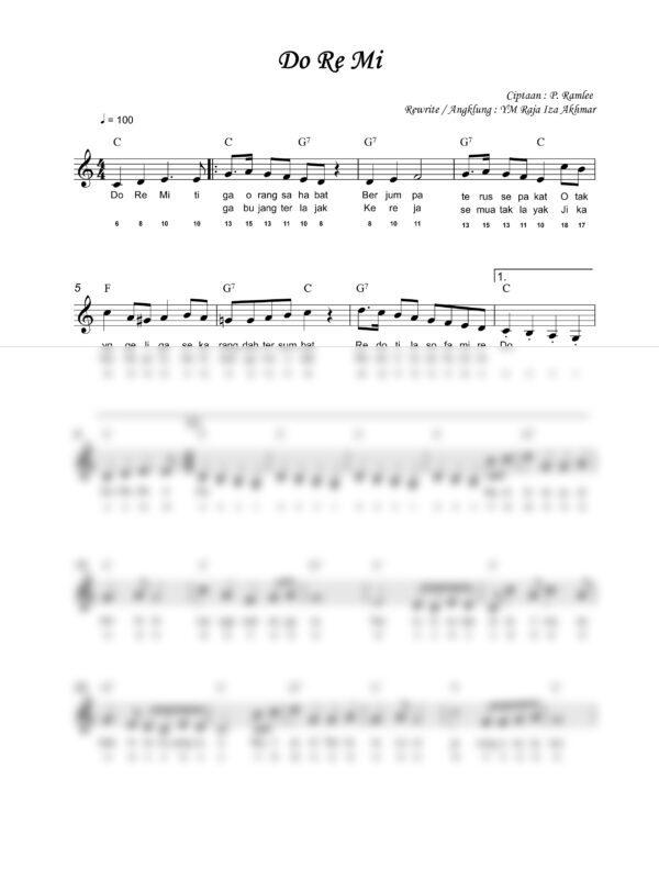36. P. Ramlee - Do Re Mi - Full Score_product_preview P. Ramlee : Do Re Mi