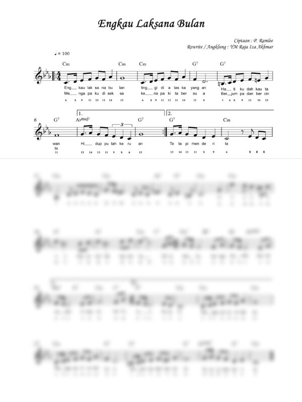 37. P. Ramlee - Engkau Laksana Bulan - Full Score_product_preview P. Ramlee : Engkau Laksana Bulan