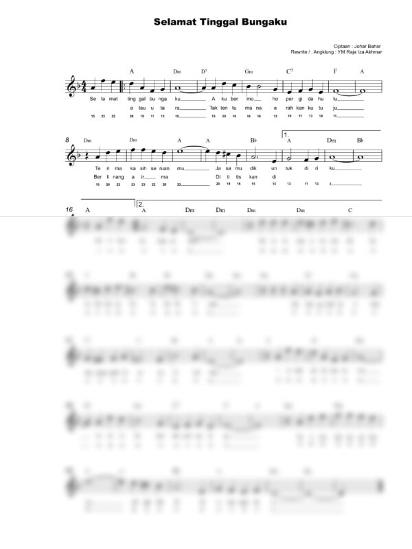 38. Lagu Patriotik - SELAMAT TINGGAL BUNGAKU - Full Score_product_preview Lagu Patriotik : Selamat Tinggal Malaysia