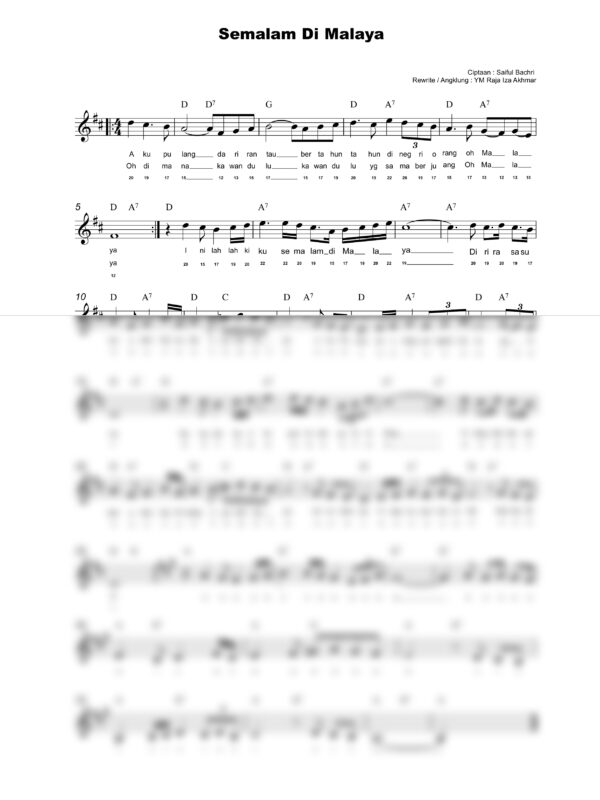 39. Lagu Patriotik - SEMALAM DI MALAYA - Full Score_product_preview Lagu Patriotik : Semalam Di Malaya