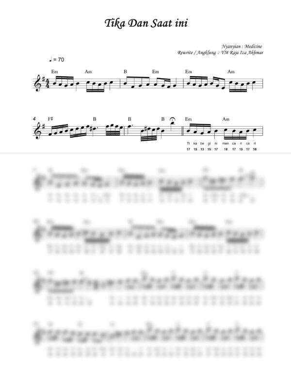 39. Medicine ~ TIKA DAN SAAT INI - Full Score_product_preview Medicine : Tika Dan Saat Ini