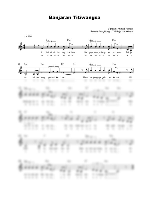 4. Lagu Patriotik - BANJARAN TITIWANGSA - Full Score_product_preview Lagu Patriotik : Banjaran Titiwangsa