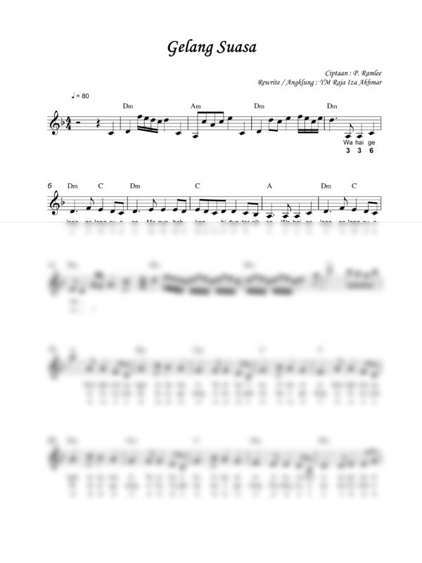 40. P. Ramlee - Gelang Suasa - Full Score_product_preview P. Ramlee : Gelang Suasa