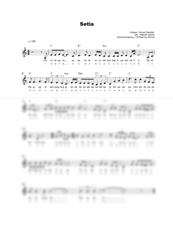 Lagu Patriotik : Setia