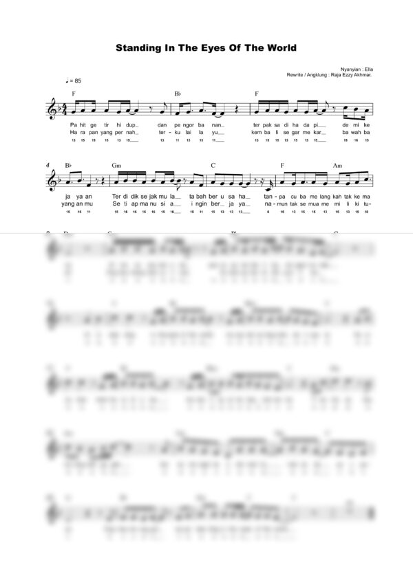 Lagu Patriotik : Standing In The Eyes Of The World