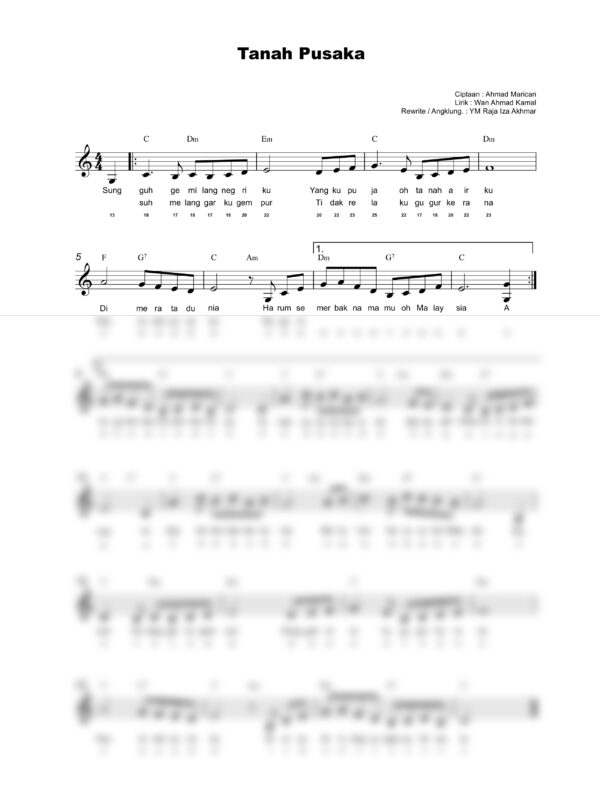 44. Lagu Patriotik - TANAH PUSAKA - Full Score_product_preview Lagu Patriotik : Tanah Pusaka