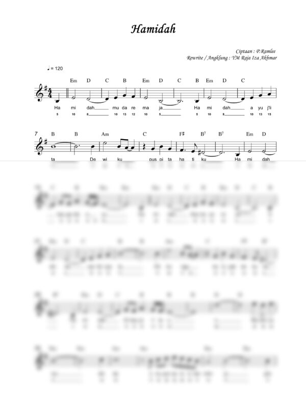 44. P. Ramlee - Hamidah - Full Score_product_preview P. Ramlee : Hamidah