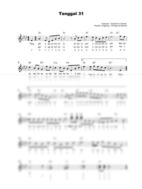 45. Lagu Patriotik - TANGGAL 31 - Full Score_product_preview Lagu Patriotik : Tanggal 31