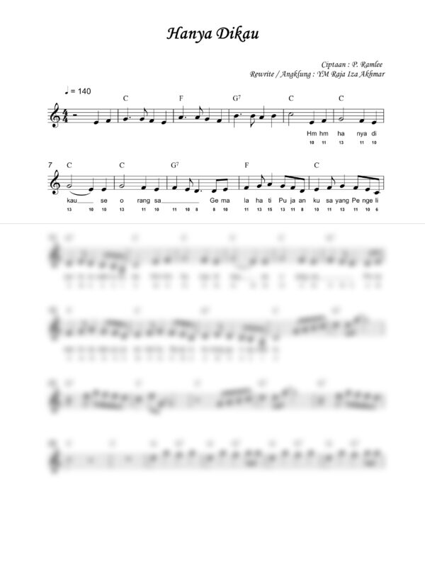 45. P. Ramlee - Hanya Dikau - Full Score_product_preview P. Ramlee : Hanya Dikau