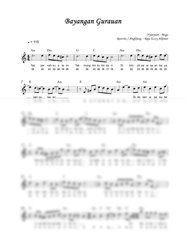 47. Mega ~ BAYANGAN GURAUAN - Full Score_product_preview Mega : Bayangan Gurauan