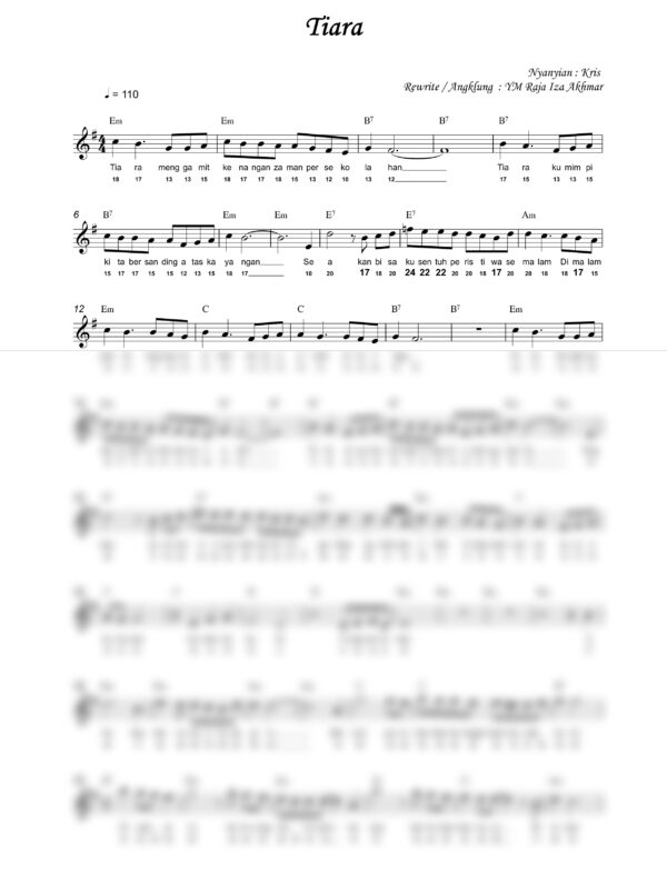 48. Kris ~ TIARA - Full Score_product_preview Kris : Tiara
