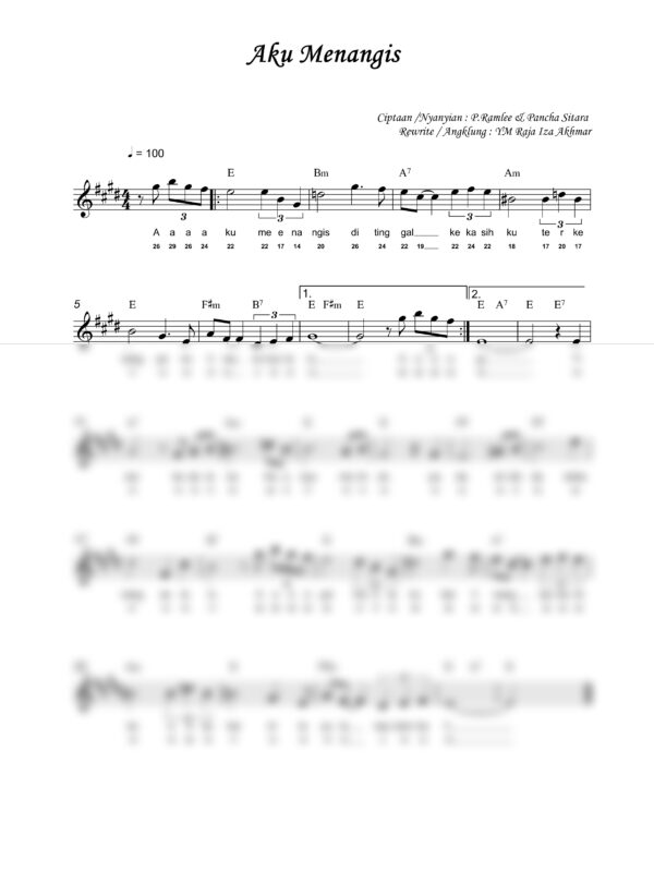 5. P. Ramlee - Aku Menangis - Full Score_product_preview P. Ramlee : Aku Menangis