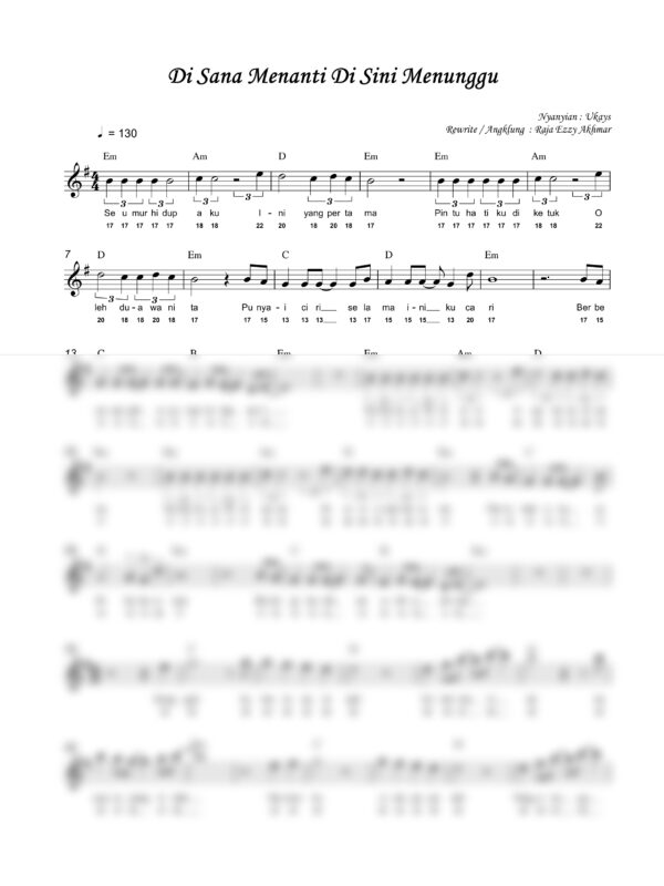 51. Ukays ~ DI SANA MENANTI DI SINI MENUNGGU - Full Score_product_preview Ukays : Di Sana Menanti Di Sini Menunggu