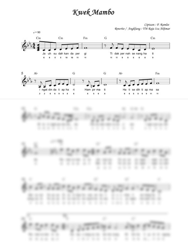 56. P. Ramlee - Kwek Mambo - Full Score_product_preview P. Ramlee : Kwek Mambo