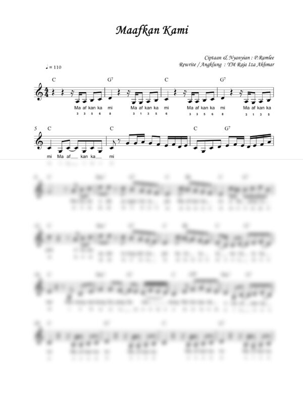 58.P. Ramlee - Maafkan Kami - Full Score_product_preview P. Ramlee : Maafkan Kami