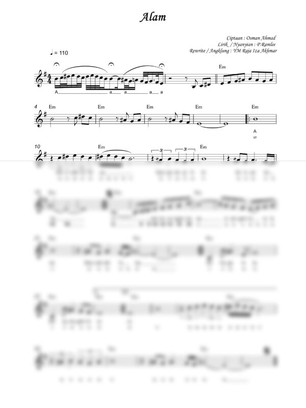 6. P. Ramlee - Alam - Full Score_product_preview P. Ramlee : Alam