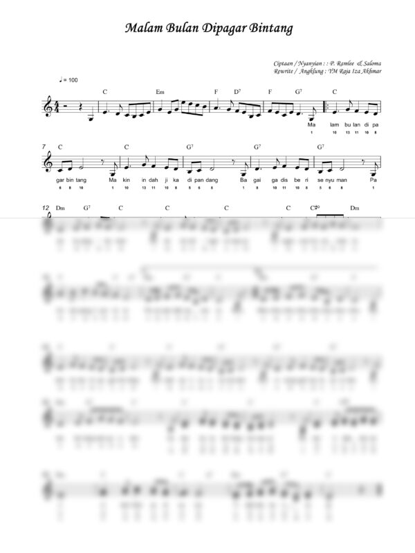 60. P. Ramlee - Malam Bulan Dipagar Bintang - Full Score_product_preview P. Ramlee : Malam DiPagar Bintang