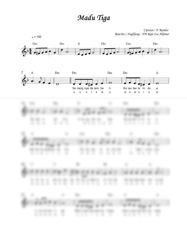 61. P. Ramlee - Madu Tiga - Full Score_product_preview P. Ramlee : Madu Tiga