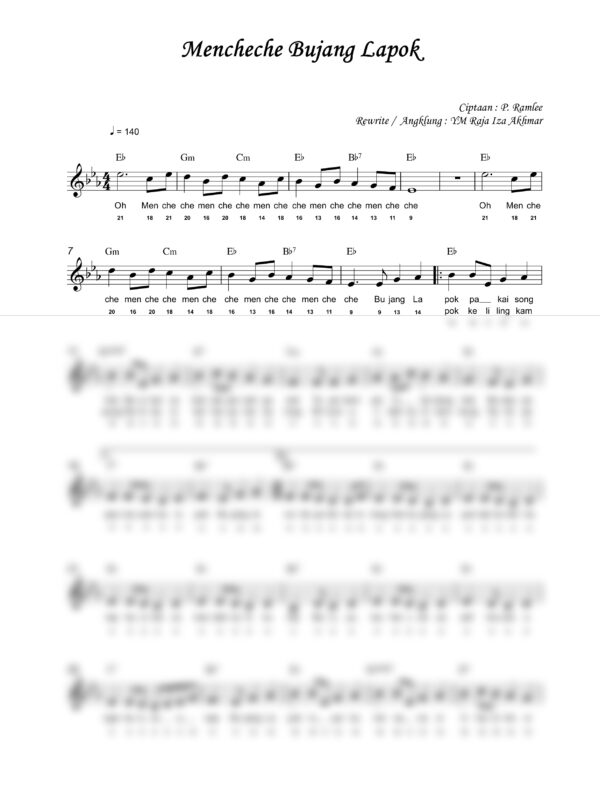 62. P. Ramlee - Mencheche Bujang Lapok - Full Score_product_preview P. Ramlee : Mencheche Bujang Lapok