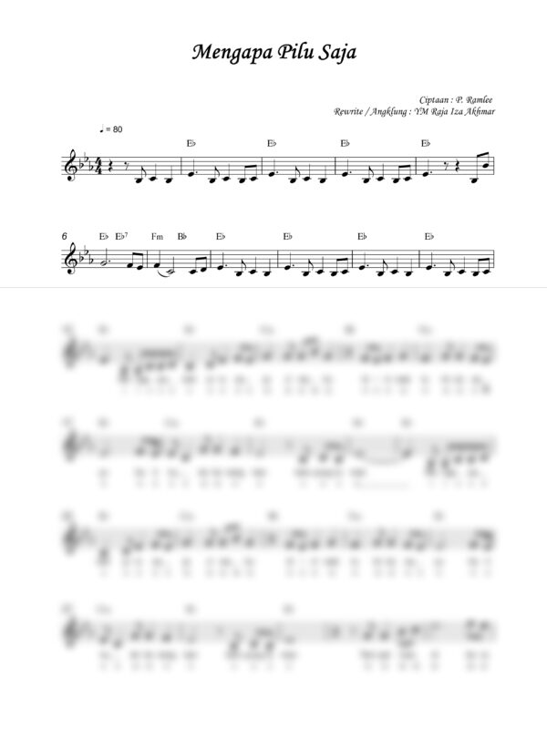 63. P. Ramlee - Mengapa Pilu Saja - Full Score_product_preview P. Ramlee : Mengapa Pilu Saja
