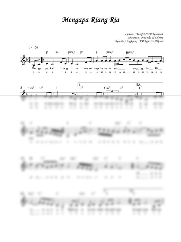 64. P. Ramlee - Mengapa Riang Ria - Full Score_product_preview P. Ramlee : Mengapa Riang Ria