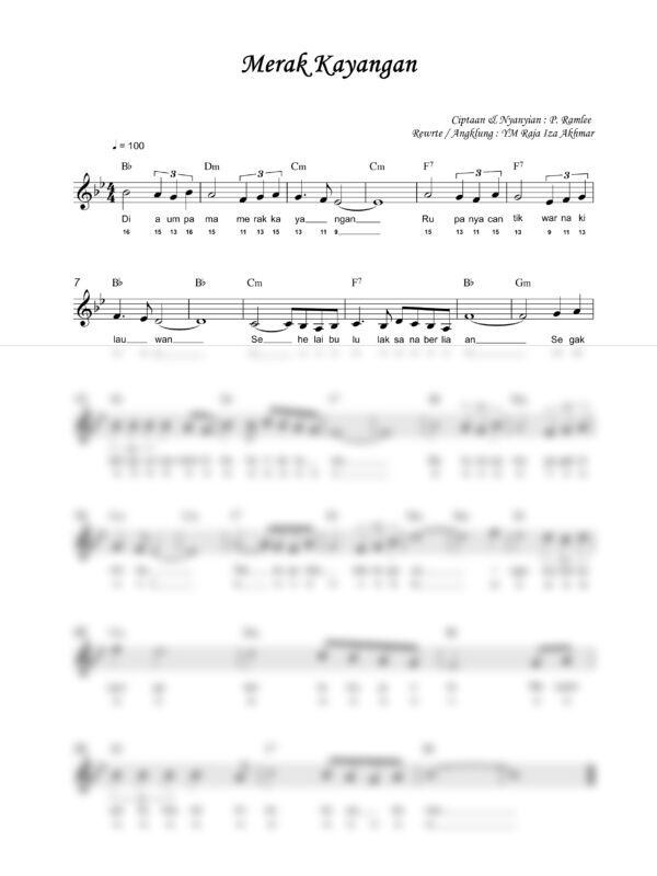 65. P. Ramlee - Merak Kayangan - Full Score_product_preview P. Ramlee : Merak Kayangan